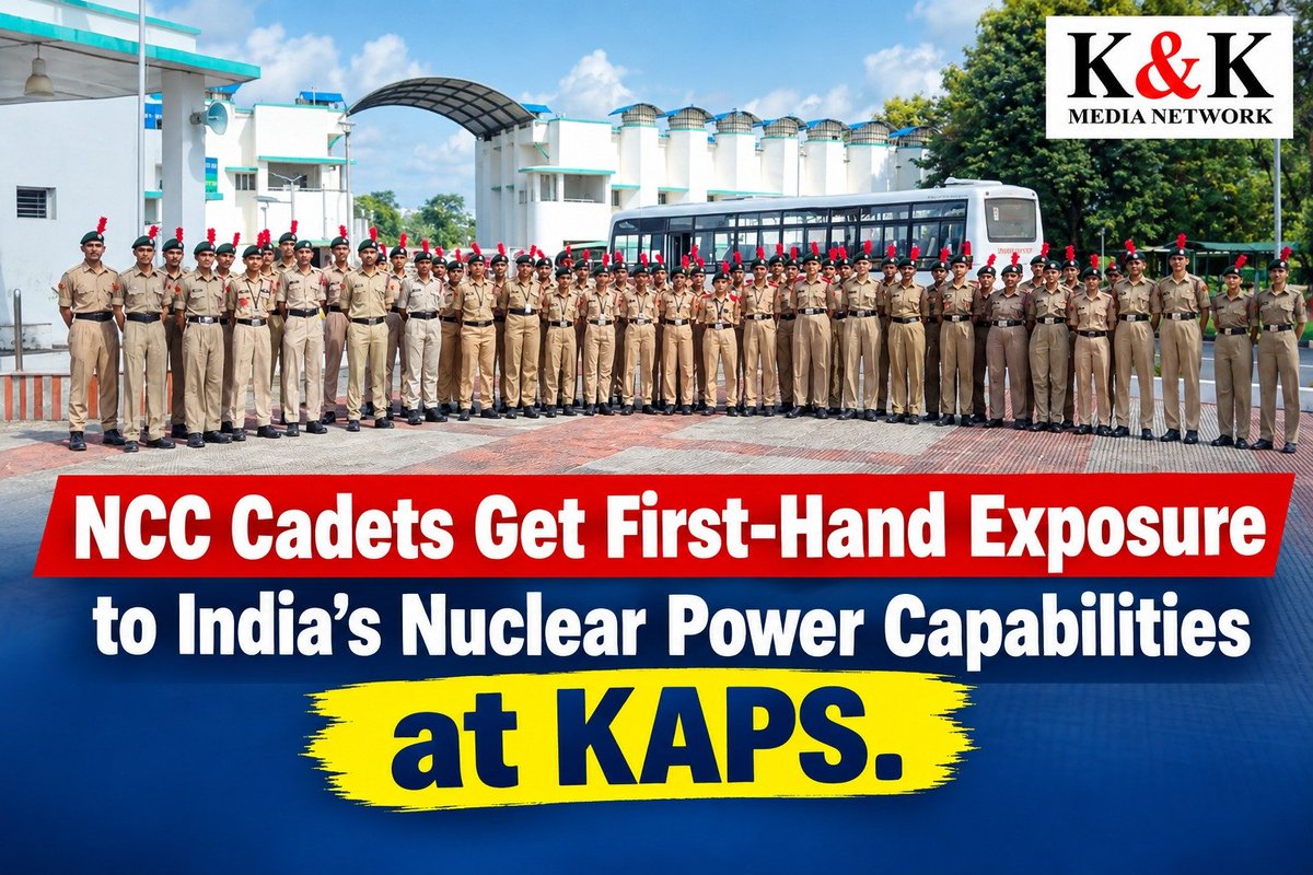 BeenaKhemani's tweet photo. Young NCC Cadets Get a Close Look at India’s Indigenous Nuclear Power Technology
In an #educational initiative aimed at expanding technical awareness among #NCCcadets, 60 cadets from #Surat NCC units visited the
#KakraparAtomicPowerStation (#KAPS).The visit was organised by 6 Gujarat Girls Battalion, Surat.
KAPS is a significant establishment in #India’s #nuclear #power sector and hosts the country’s #indigenously designed 700 MWe Pressurised Heavy Water Reactors (#PHWRs), reflecting India’s capabilities in advanced nuclear technology and the broader vision of #AtmanirbharBharat.
During the visit, the cadets gained first-hand exposure to nuclear power generation, advanced technological #infrastructure, operational systems and stringent safety practices. The interaction provided valuable insights into the role of technology, precision and #safety in the nuclear power sector.
The educational visit also helped reinforce key NCC values of #discipline, responsibility, #teamwork and #leadership, while offering the young cadets an opportunity to connect #classroom learning with #real-world technological applications.
K & K Media Network
Founder Journalist Beena R Khemani
@Rivaba4BJP @RivabaJadeja @GovernorofGuj