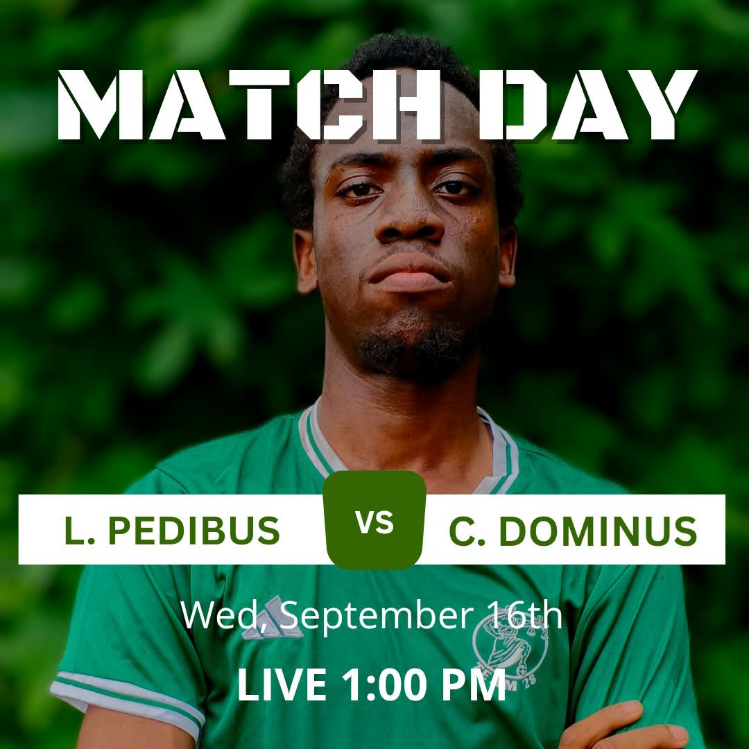 CuriaDominus's tweet photo. *IT'S MATCH-DAY!* 

 *LEX PEDIBUS (200L) vs CURIA DOMINUS (300L)* 

Come watch greatness as we destroy Lex Pedibus to book our rightful place at this year's Dean's Cup finals. 

🕑 *1:00pm* 
🗓️ *WED, SEPT 16* 
🏟️ *S.U.B. PITCH* 

 *VIVA DOMINUS!💪* https://t.co/936hUCPQUC