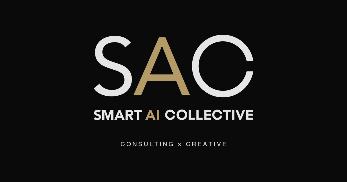 sac_smartai's tweet photo. AIでビジネスを、もっとSMARTに。

EPOCHに総フォロワー50万人以上のAIトッププレイヤーが集結！
本日9月16日、新規事業「SAC（SMART AI COLLECTIVE）」始動！

コンサルティングとクリエイティブの両軸で、AIの提案から制作・構築・伴走までをワンストップで担います。

▼ホームページ
https://t.co/cBQZlC2JyW
参画メンバーや制作実績も掲載しています！