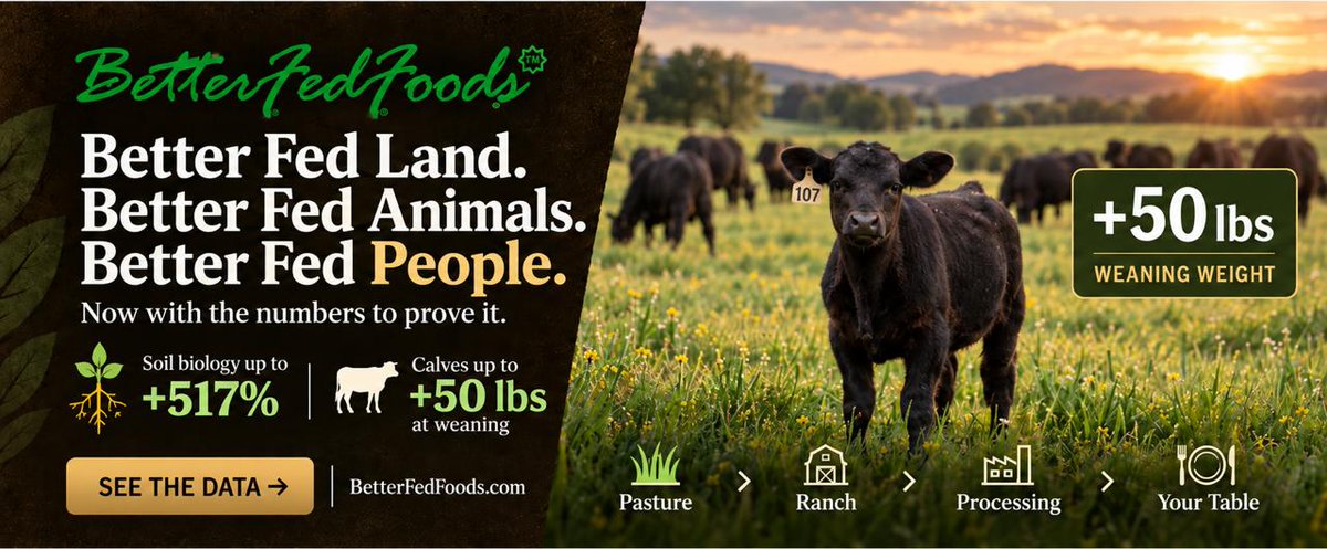 BeefMaps's tweet photo. Thanks to this month's Beef Maps sponsor, https://t.co/ZP3ZeMWfed — they run regen as a full loop: A+ microalgae on the soil and GO+ in the tub so the land and the calf both come out ahead. If you want heavier weans without burning out the ground, start here: https://t.co/ZP3ZeMWfed