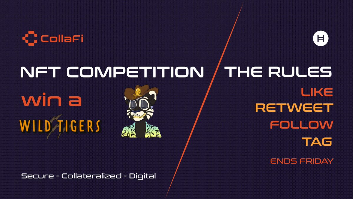 collafinance's tweet photo. You know the drill, HBAR 

Follow the rules, win a beautiful @wildtigers_nft, and help us celebrate their addition to the CollaFi platform.

Only a 48-hour turnaround on this one, as we’ve got a few more giveaways to get through before launch.

Notifications on 🚨 https://t.co/vncebYB61a