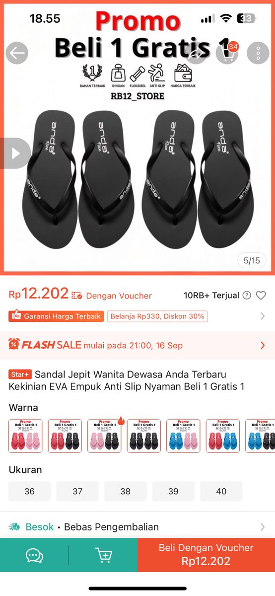 mutxoxo's tweet photo. cma 12k an aja udh dpt 2 sendal
cepetan CO sebelum harga berubah 
https://t.co/J21o0K4RDR https://t.co/lLEmt5EdaQ
