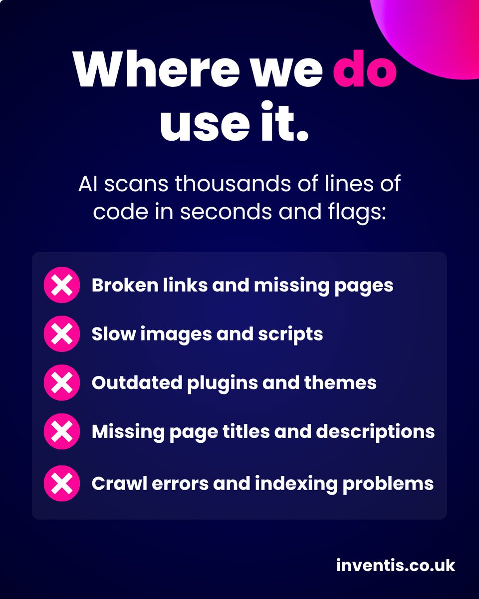 InventisUK's tweet photo. We use AI where it helps. But we'll never replace the thinking, design, and care that makes your website yours.
A website that's truly yours needs purpose. Strategy. Understanding.

That's what we do. Read the full story: https://t.co/ba5CPdB20S https://t.co/Kupywn8m9i