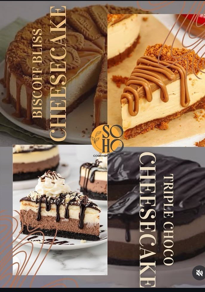 S0HO578719's tweet photo. 🍰 Which one are you craving today? 🤎

Craving the spiced caramel crunch of our Biscoff Bliss Cheesecake? ✨
Or diving into the rich, velvety layers of our Triple Choco Cheesecake? 🍫

Two irresistible cheesecakes. One delicious dilemma. Every craving deserves a little bliss. ❤️ https://t.co/WOB8dtNjIq