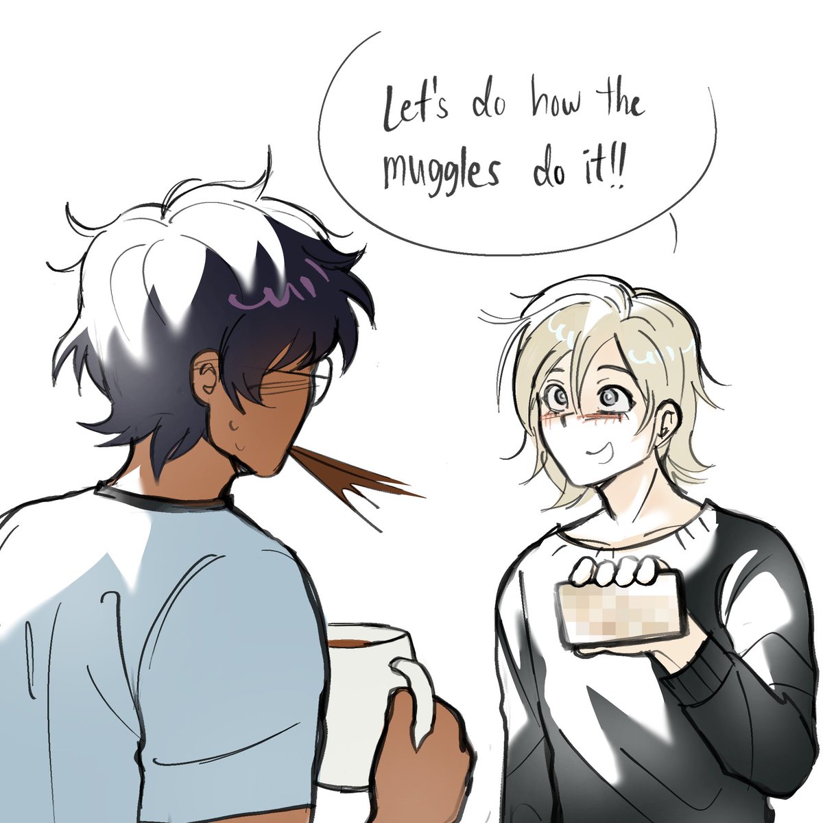 rysunn1's tweet photo. do NOT give draco malfoy a muggle cellphone #drarry #hpdm https://t.co/IFyw3b9xSK