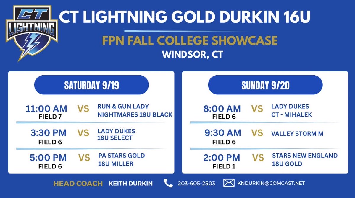 MylaDeRosa21's tweet photo. Hereโs the schedule for our showcase at FPN!! โก๏ธโก๏ธ
#tournamentready #showcase #softball
@CTLGDurkin16U @playfpnct https://t.co/K5V3bYWHZp