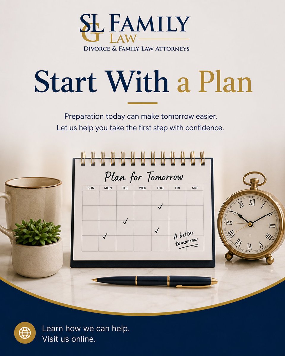 SLGFamilyLaw's tweet photo. Preparing before filing can help reduce uncertainty and keep you organized. Visit our website for information that can help you plan ahead.
#DivorcePreparation #PlanningAhead #LegalResources https://t.co/0vrYCVnf6S https://t.co/VbLmoFMKwb