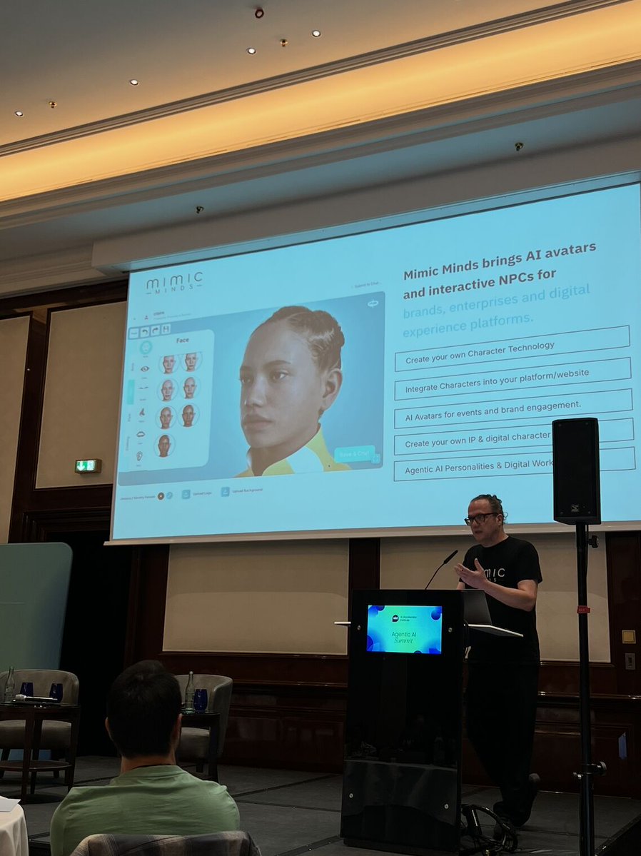 davidbennett_x's tweet photo. Yesterday at Agentic AI Summit Berlin, we gave Agentic AI a face.

With Mimic Minds, we showcased Agentic AI with real-time 3D avatars for the first time, in a live experience where AI can speak, understand context, remember and take action.

The future is embodied. 🤖 https://t.co/1dw7z2ZquG