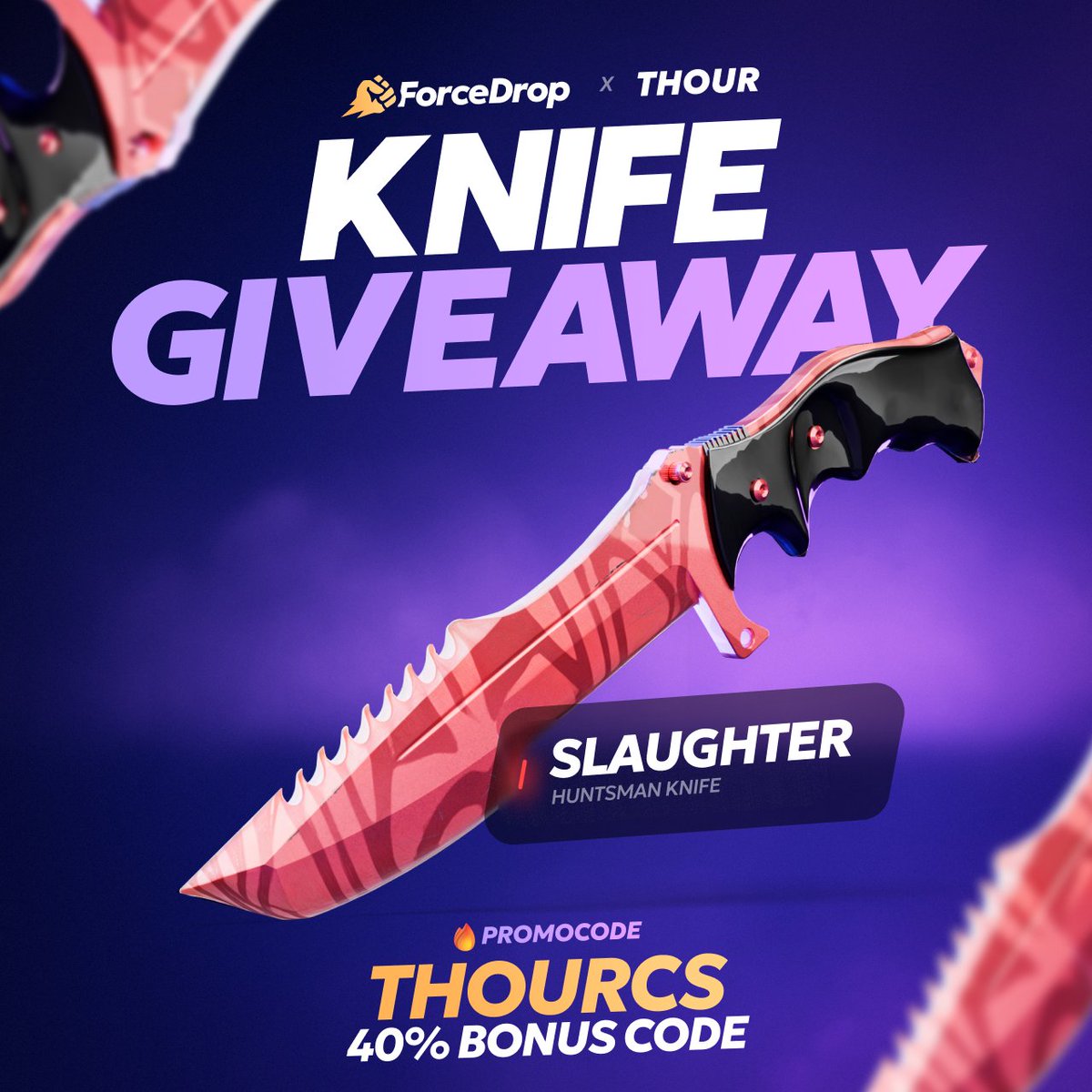 ThourCS2's tweet photo. 🚨 CS2 Giveaway - Huntsman | Slaughter (MW) 🚨

- Follow @ThourCS2 &amp; @fd_case
- Like and Quote Retweet
- Tag a friend

One winner will be picked within a week, good luck. https://t.co/54xVkVtXjE