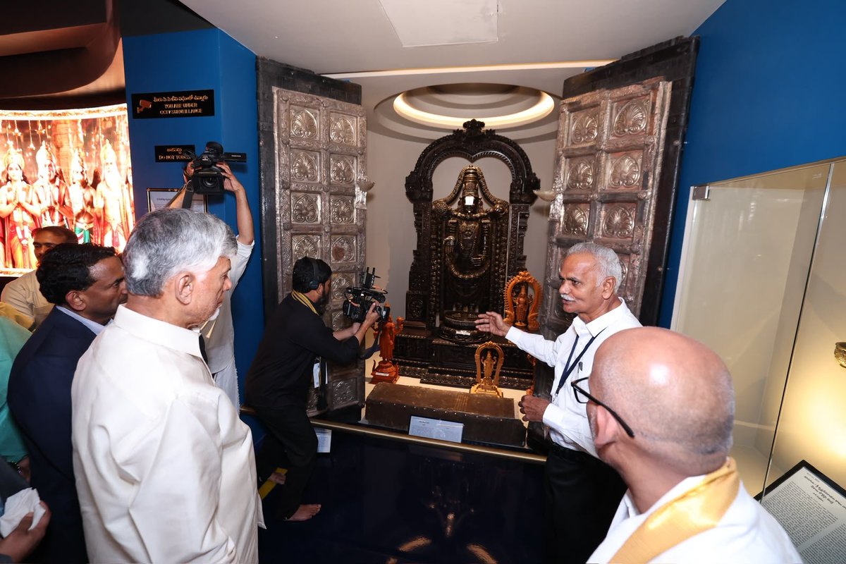 TTDevasthanams's tweet photo. Modernised SV Museum inaugurated
The modernised Sri Venkateswara Museum was inaugurated at Tirumala. With nearly 8,000 exhibits showcasing Srivari Temple’s history and glory.
#Tirumala #TTD #SVMuseum #Brahmotsavam2026 https://t.co/h62orFDi94