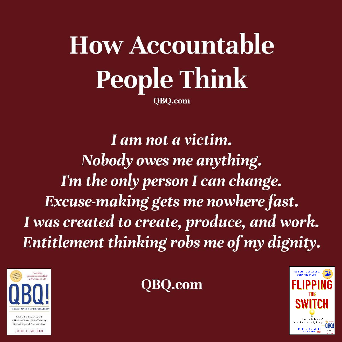 QBQGuy's tweet photo. #QBQ #QBQbook #Joy #Happiness #Mindfulness #MentalHealth #Accountability #Ownership #ExtremeOwnership #NoExcuses #WorkEthic https://t.co/HzNlMBLjPp