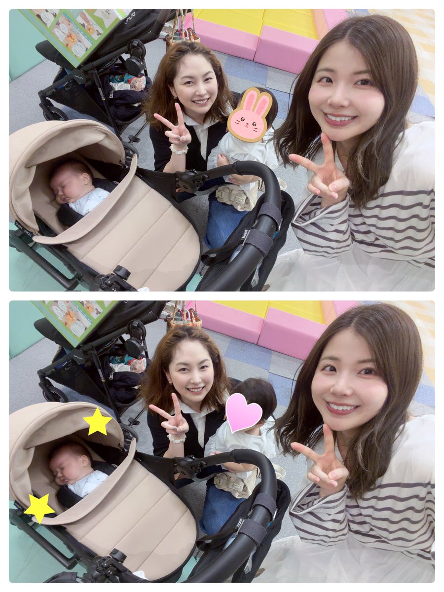 Ruka_Kurata's tweet photo. 今日は尾島の知佳ちゃんととーーっても久しぶりに会えたよ🥰💕

同期ママ友沢山で嬉しいな🥹🌸👶🏻

そしてご飯屋さんで『アイドリング!!!の瑠夏ちゃんと知佳ちゃんですか？』って声をかけてもらって😳これまた久しぶりすぎて、10年ぶりくらいに言われたね🤣🤣って2人で喜んでた🤣💛笑 https://t.co/WfcaywfYkP