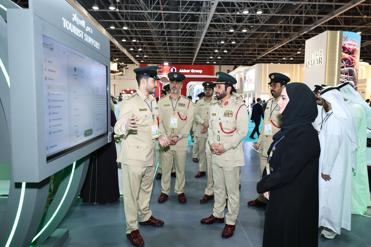 DubaiPoliceHQ's tweet photo. #News | From Travel Checks to Smart Reporting Dubai Police Showcases Services for Visitors at ATM 2026
Details:
https://t.co/wDWuf1nMsH
#ATM2026
#ProactiveServices https://t.co/ZXdfN8WRag