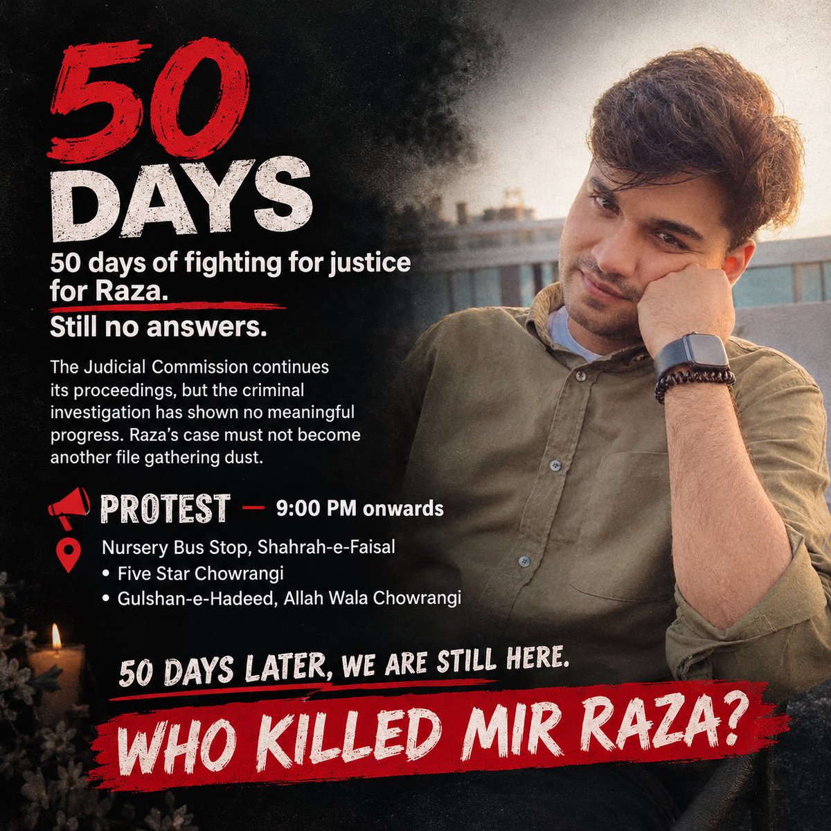 duffi_bs's tweet photo. We won’t stop. We won’t stay silent. Justice will prevail ❤️‍🩹 In Sha Allah

#JusticeForMirRaza #JusticeForAll #RaiseYourVoice #StandTogether https://t.co/iOkQq8gTaX
