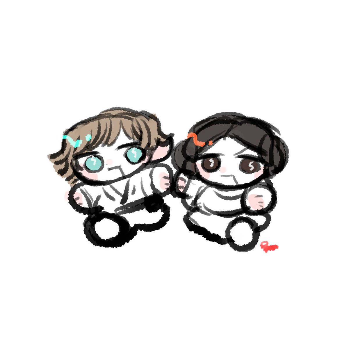 40limt's tweet photo. skywalker twins
時には普通の絵も描く https://t.co/L52ytq1JL2