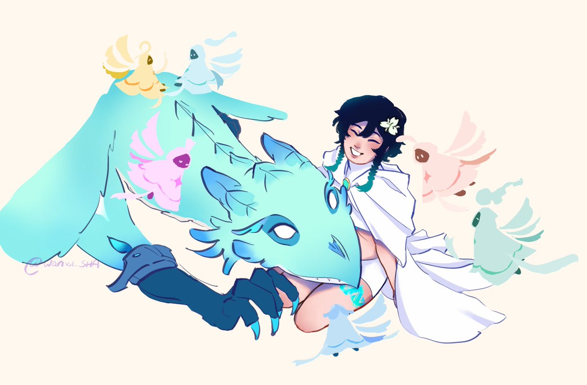 wanxi_sha's tweet photo. a new baby nephew ~!

and yes, the thousand winds are willing to blow someone up if it makes dvalin smile lmaooo

#dvalin #venti https://t.co/i8pX4DzxBj