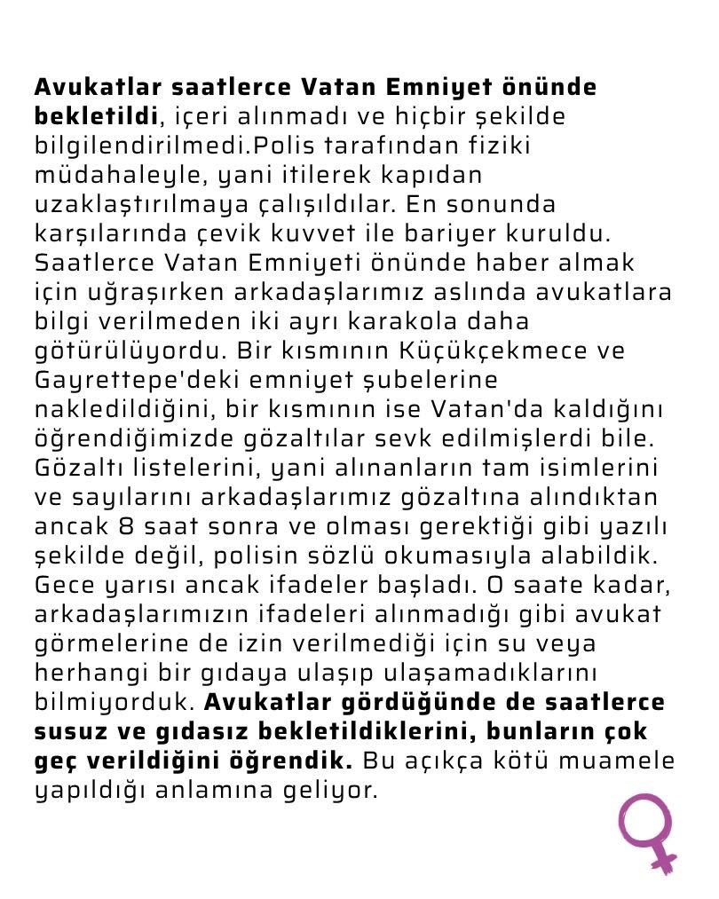 aralikfeminist2's tweet photo. LGBTİ+lara yapılan nefret operasyonuna karşı gözaltıların serbest bırakılması için Çağlayan
Adliyesi'nde basın açıklaması yapmak isteyen biz kadın örgütleri, feministler, emek ve demokrasi güçlerinin eylemine dün polis saldırdı. 15 Eylül saat 13.00'te 109 kişi gözaltına alındı. https://t.co/UJqXOen27O