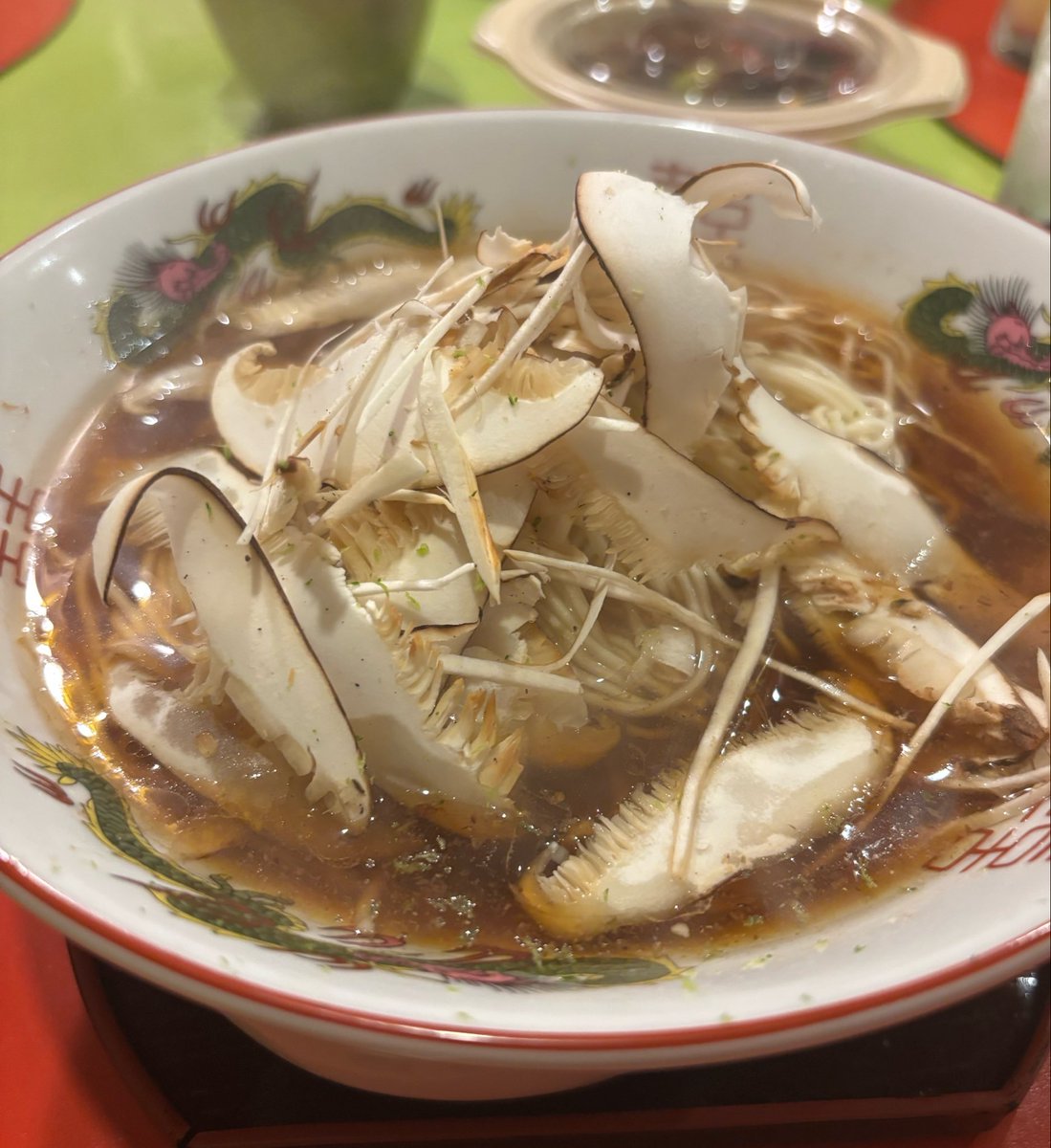 senbatu's tweet photo. 松茸ラーメン。 https://t.co/oMWzDbAye1