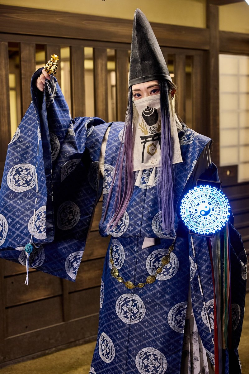 ashiyabluemoon's tweet photo. 無加工でこの撮れ高🥳
布面(雑面)様々です。
発光3D魔法陣も実際に光ってますよ！

#怪々YOKAI祭 #映画村 #陰陽師
写真:さくらさん @viPoVk0ZTJYMZbC https://t.co/UEpkMhGHPQ