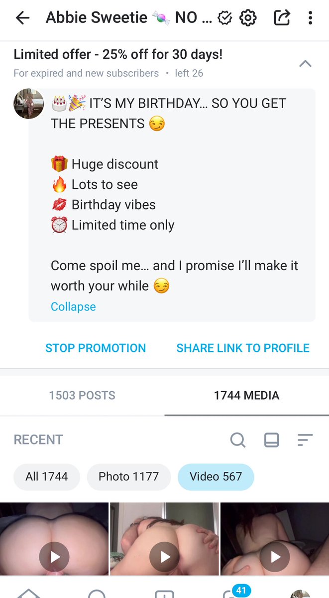 asweetiexx's tweet photo. Birthday sale running out fasttt… take a peak at the videos at the bottom👀 567 and counting and over 1000 pictures https://t.co/ge4wwxn4mJ