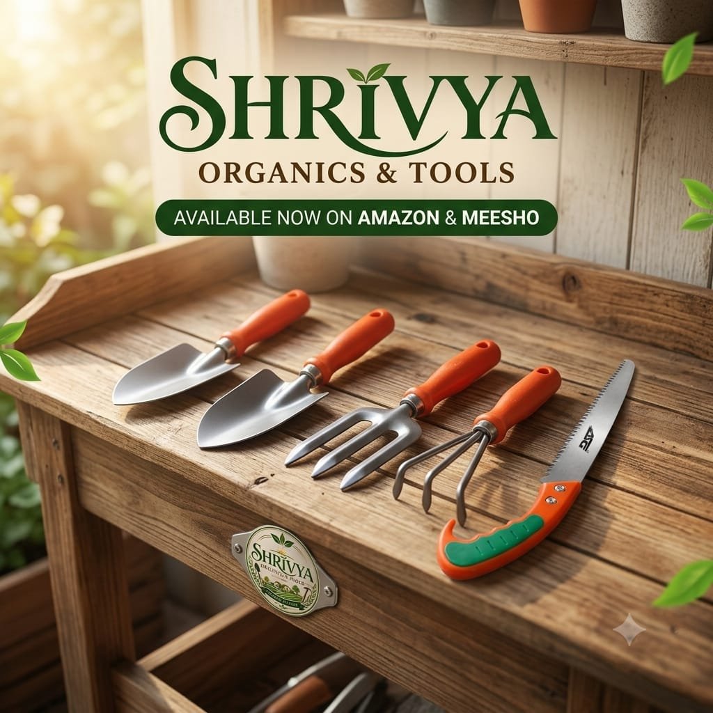 ShrivyaOrgtools's tweet photo. Make gardening easy with *Shrivya Organics &amp; Tools! *🌿🛠️

Heavy-Duty 3-Pc Garden Tool Set
Ultra-Sharp Curved Pruning Saw
Durable quality, rust-proof &amp; easy grip.

Now available on Amazon &amp; Meesho! 📦👇
#ShrivyaOrganics #GardeningTools #HomeGarden  #AmazonIndia #Meesho https://t.co/0xXV9g0D2I