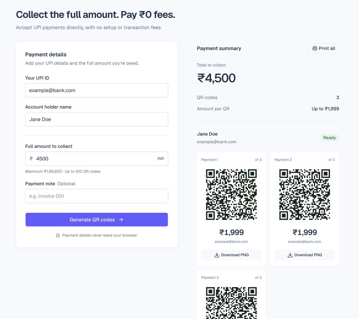 aspizu_'s tweet photo. Made an app to split UPI payments into chunks of 1,999 Rs. Just for laughs. https://t.co/3RvAioyma1 https://t.co/eAb5cgyxEB
