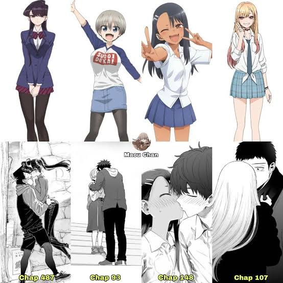 Gyenis21's tweet photo. Si que komi se tomó su tiempo para su primer beso. https://t.co/S36F1btXvU