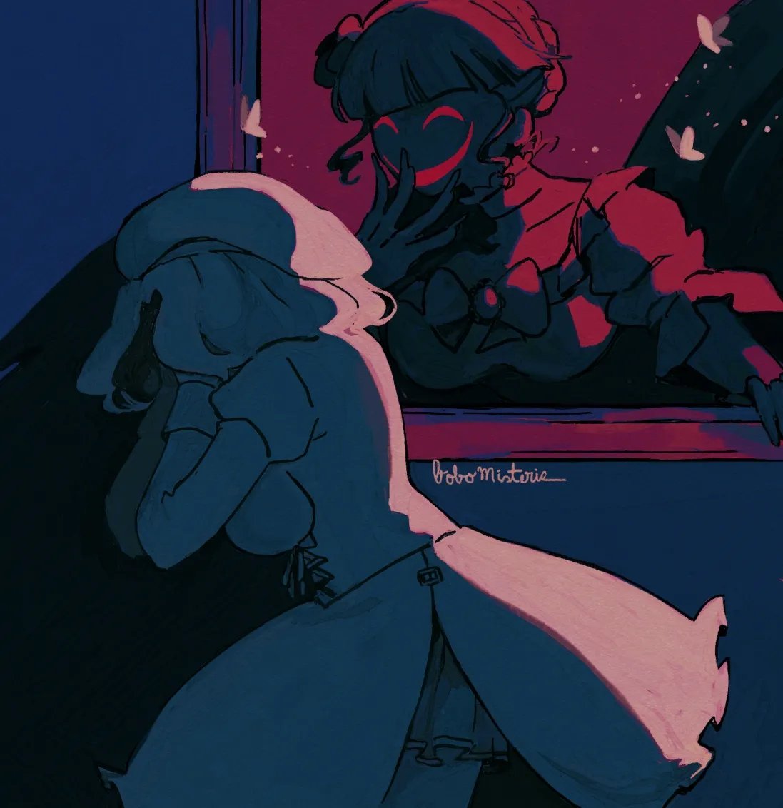 bobomisterie's tweet photo. lately i hate the way you're making me think #umineko https://t.co/L16yEzTXmY