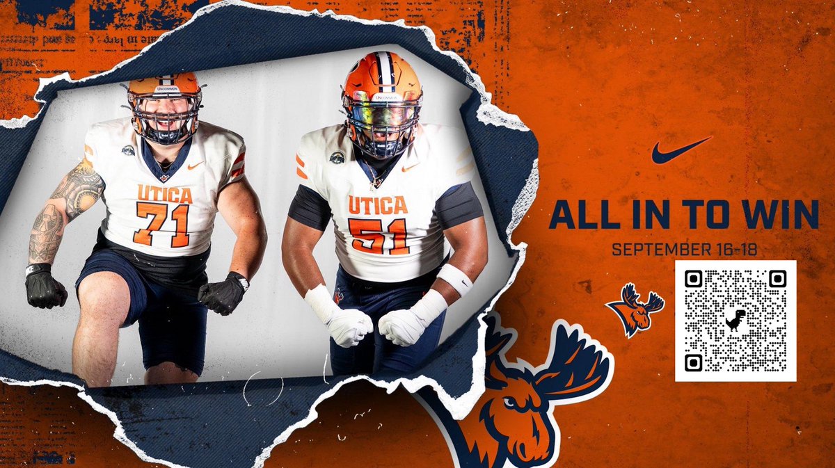 Utica_Football's tweet photo. 🟠WE’RE ALL IN TO WIN🟠

Support your Pioneers as they participate in the All In To Win Campaign.  Your generosity will support Varsity and JV Travel and recruiting expenses.  #FearTheMoose 

https://t.co/18UwHWSpBo https://t.co/WEYiUl0Ar9