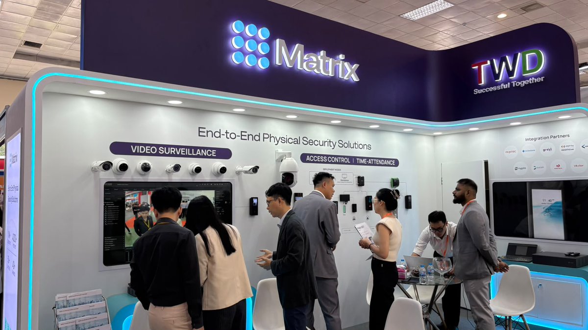 Matrix_Comsec's tweet photo. Our participation at Secutech Vietnam 2026, in partnership with TWD, offered valuable insights into Vietnam’s evolving security and smart infrastructure landscape, with growing demand in manufacturing, defence, police, government, BFSI &amp; tourism.

#MatrixComsec #SecutechVietnam https://t.co/ZOxPBpAIpu