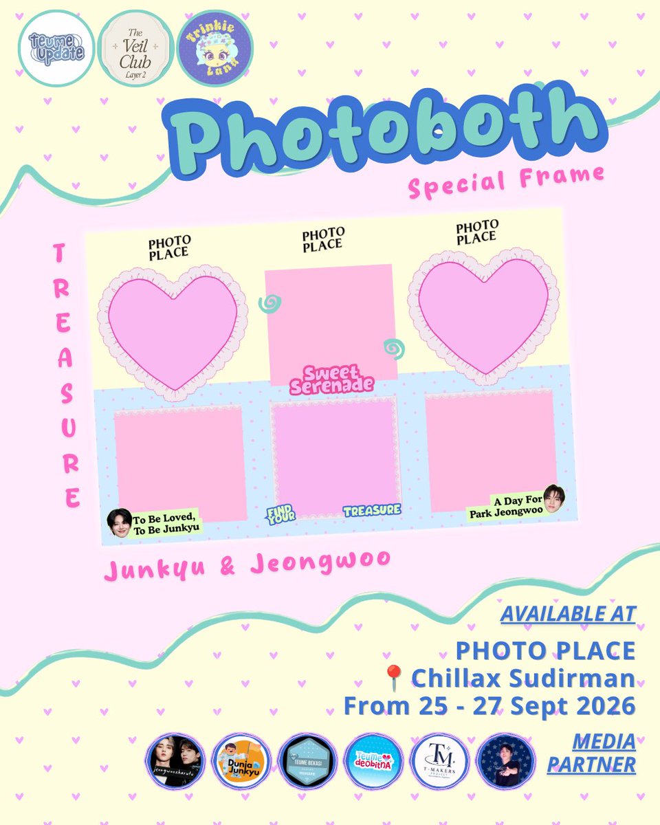 teumeupdate_'s tweet photo. Sign, it's a date with TREASURE ❤️🎀

Sweet Serenade is coming and it's giving main character energy😍😋

📍 Chillax Sudirman
📅 26 Sept 2026
⏰ Start 15.00 - 18.00
🎁 Free entry — tapi tetep wajib RSVP di gform ya buat unlock freebies eksklusif 🎁
💎 Dress code: shades of blue https://t.co/DfEloKWn9v