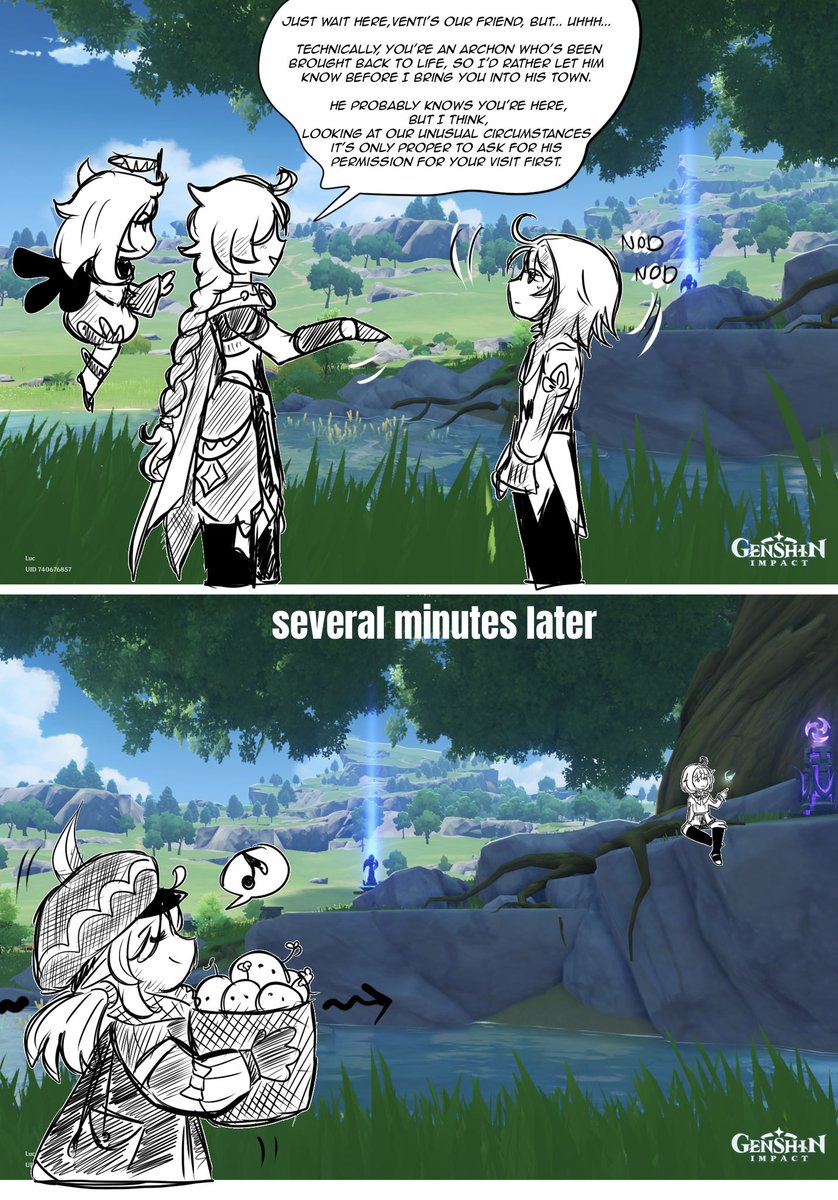 Luc_Arcane's tweet photo. The god of love vs FishBlasting part 1/2

( Ikhor and Klee first meeting)

inspired by @_Kaede_813_ idea https://t.co/jt745R1orw