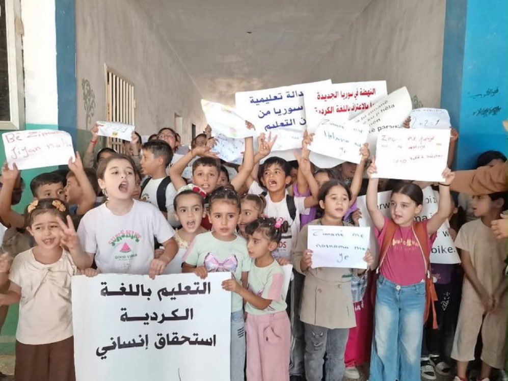 DefendRojavaa's tweet photo. Our children want to learn in their mother tongue
It is not too much to ask… it is the most basic of their rights
#DefendRojava #Kurdish https://t.co/9nm5ttqcma