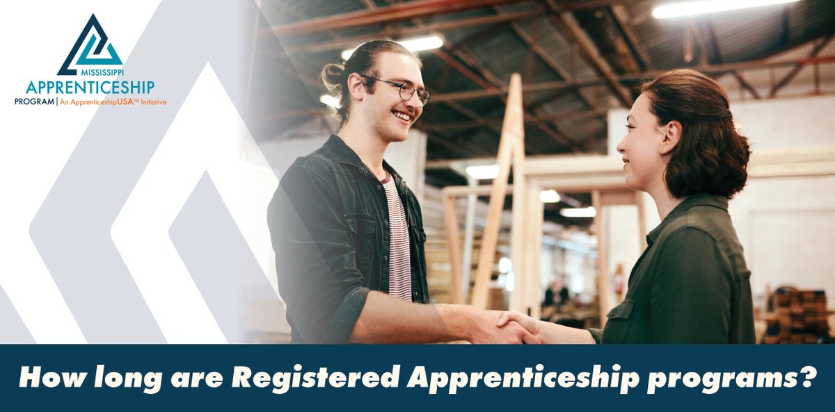 ApprenticeMS's tweet photo. Q&amp;A Wednesday: How long is an apprenticeship? Programs typically range from 1 to 6 years, combining hands-on training with classroom instruction to build lifelong skills. Learn more: https://t.co/OSgvTNkBow
#MSApprenticeship #WorkforceDevelopment https://t.co/FIH48Va1Ha
