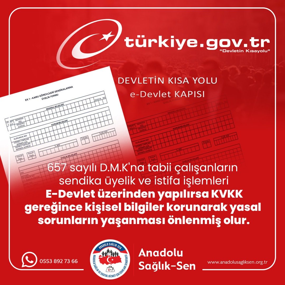 anadolusaglikgm's tweet photo. HAKLILIĞIMIZ BİR KEZ DAHA ANLAŞILDI!
🔹Anadolu Sağlık Sen olarak, yıllardır sendika üyelik ve istifa işlemlerinin e-devlet üzerinden yapılmasını talep ediyoruz. Sendikalar doğrudan üyeyle muhatap olmayacak, üye kendi özgür iradesi ile sendikasını seçebilecek.

🔹Ancak bugün basına yansıyan bilgilere göre bazı sendikalara yazılım hizmeti veren bir şirket faaliyeti, MİT’in Operasyonuyla açığa çıkmıştır. Şirketin yazılıma eklediği bir arayüzü ile yetkisiz olarak kişisel verilere erişebildiği iddia ediliyor. Daha ilginç olanı ise şirketin web sitesinde çalıştığı sendikalar listeleniyor!

🔹Gece gündüz demeden yoğun, yorucu ve uzun mesaiye rağmen özveriliyle görev yapan sağlık çalışanlarının ve yakınlarının tüm verileri MİT’in operasyon yaptığı yazılım sisteme emanet edilmiş! 

🔹Sendika üyelik ve istifa işlemleri e-devlet üzerinden yapılmış olsa idi bugün kamuoyuna yansıyan operasyon bilgileri yaşanmamış ve sağlık çalışanlarımızın ve yakınlarının tüm verileri de gayriyasal bir işlemle karşı karşıya kalmamış olacaktı. 

🔹Anadolu Sağlık Sen olarak, talebimizde haklı olduğumuz bir kez daha anlaşılmıştır.
#anadolusağlıksen #edevlet #sendika #üyelik #sağlık #sağlıkçı #sağlıkçalışanı