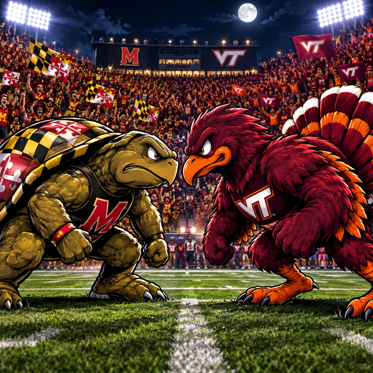 B1OBEY0ND's tweet photo. Saturday Night 
730p
College Park, MD
VT favored by 3

Who you betting on to win???
#hokies #terrapins https://t.co/ClHEpGPJJY