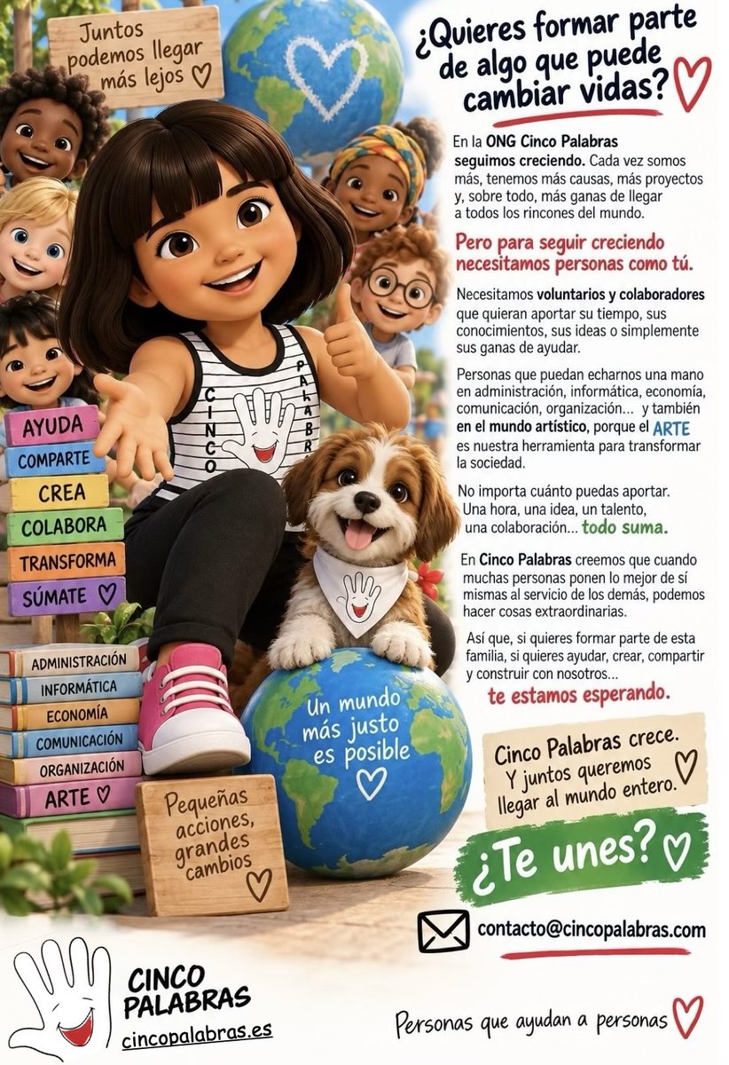 5palabras5's tweet photo. Síguenos y comparte.
ONG Cinco Palabras 🖐🏾  
https://t.co/Wkig2mhlnE 

#Chelesysusdislates @Chelesysusdisl2 
#cincopalabras https://t.co/sHQDgAeXEw