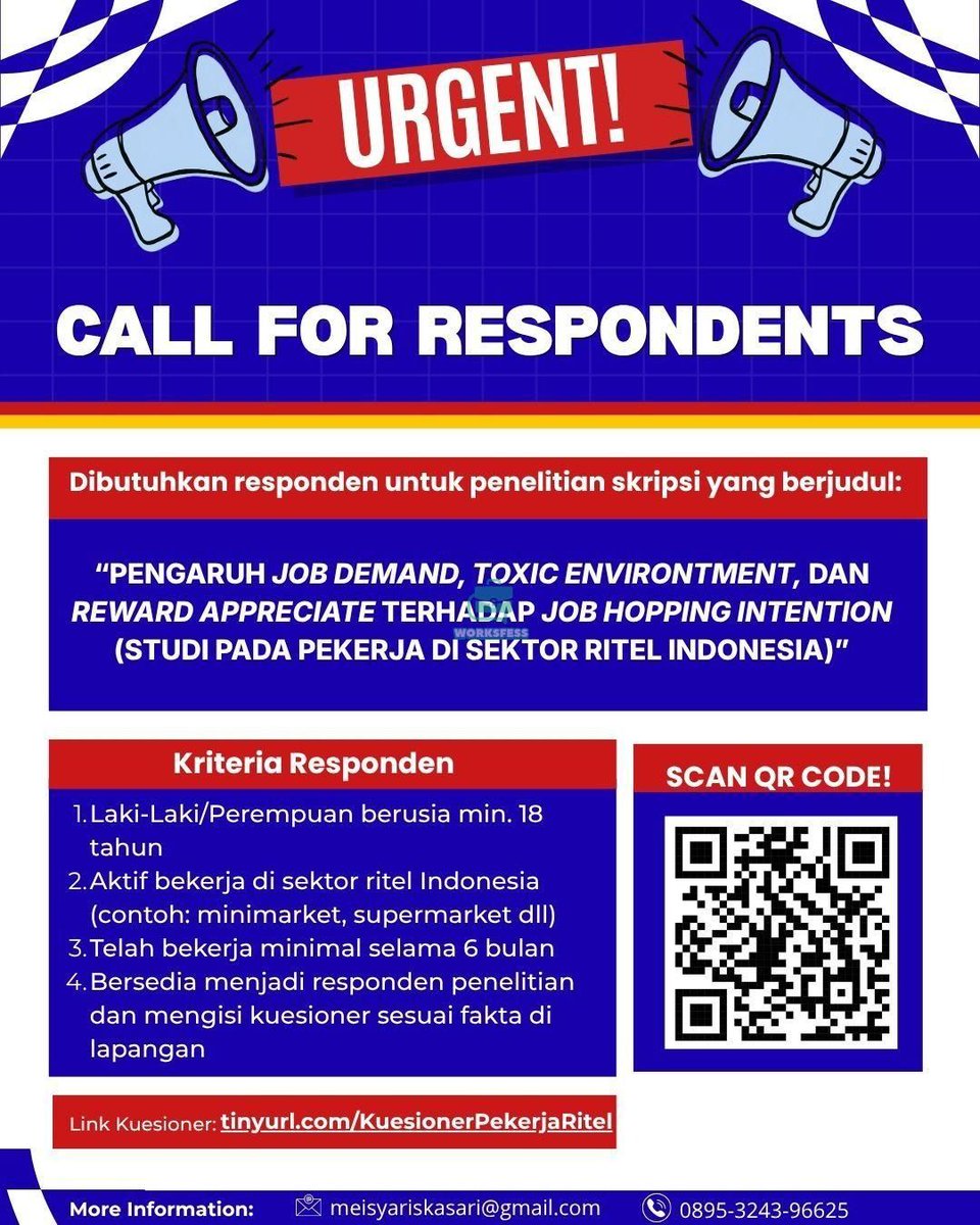 worksfess's tweet photo. work! Halo teman-teman! 
Aku lagi butuh bantuan pengisian kuesioner untuk penelitian skripsi ku. 

Boleh barter juga ya, terima Kasih banyak✨ https://t.co/TATM1IOB25