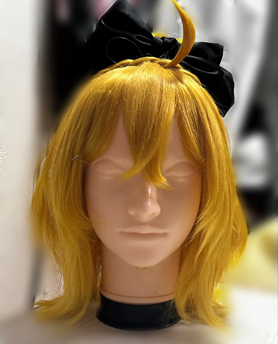 Shietchan's tweet photo. フェルトちゃんのウィッグできた！
次は衣装作らないと,,,💦

 #ウィッグセット https://t.co/9qZVeMFcMm