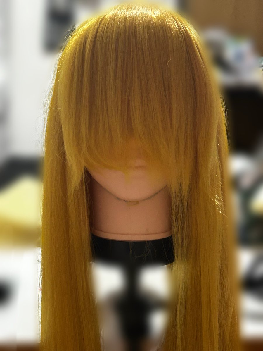 Shietchan's tweet photo. フェルトちゃんのウィッグできた！
次は衣装作らないと,,,💦

 #ウィッグセット https://t.co/9qZVeMFcMm