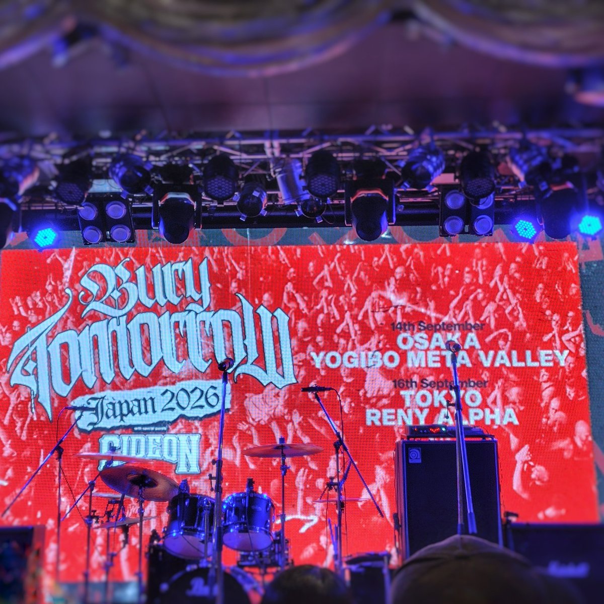 nuta_mutin's tweet photo. Bury Tomorrow・GIDEONでした！
Bury Tomorrowのフルセット見られなかったのは残念だけど、中止にせず開催してくれてありがとうございました🥲
怪我が治ったらいつかまた来日して下さい🙏 https://t.co/j3ZfMOJUNd
