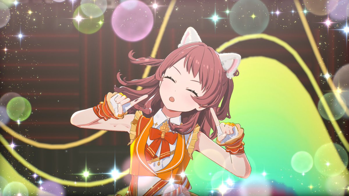 Kotoneqp's tweet photo. 「ゲーセン……行きたい」
「ギャルはゲーセンが得意って聞いた」

という #広 さんの呟きを空耳した、のでやってみた。#学マス の映像には敵わないけど、ギャルたち #gomyway で踊り動きます。
#ツアマスライブフォト 
#学マス好きと繋がりたい https://t.co/8wlRV1ZpRw