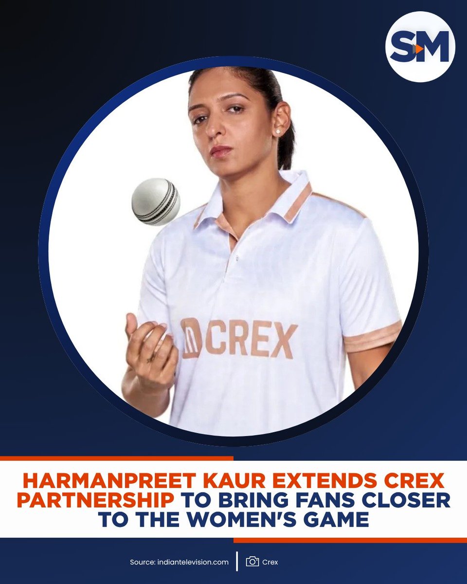 Sports_Mandate's tweet photo. Harmanpreet Kaur has extended her partnership with cricket analysis platform CREX for a third year. 🏏

Continuing as its brand ambassador across digital campaigns, fan engagement and branded content.

#cricket #indiansports https://t.co/LAOY4UFIdf