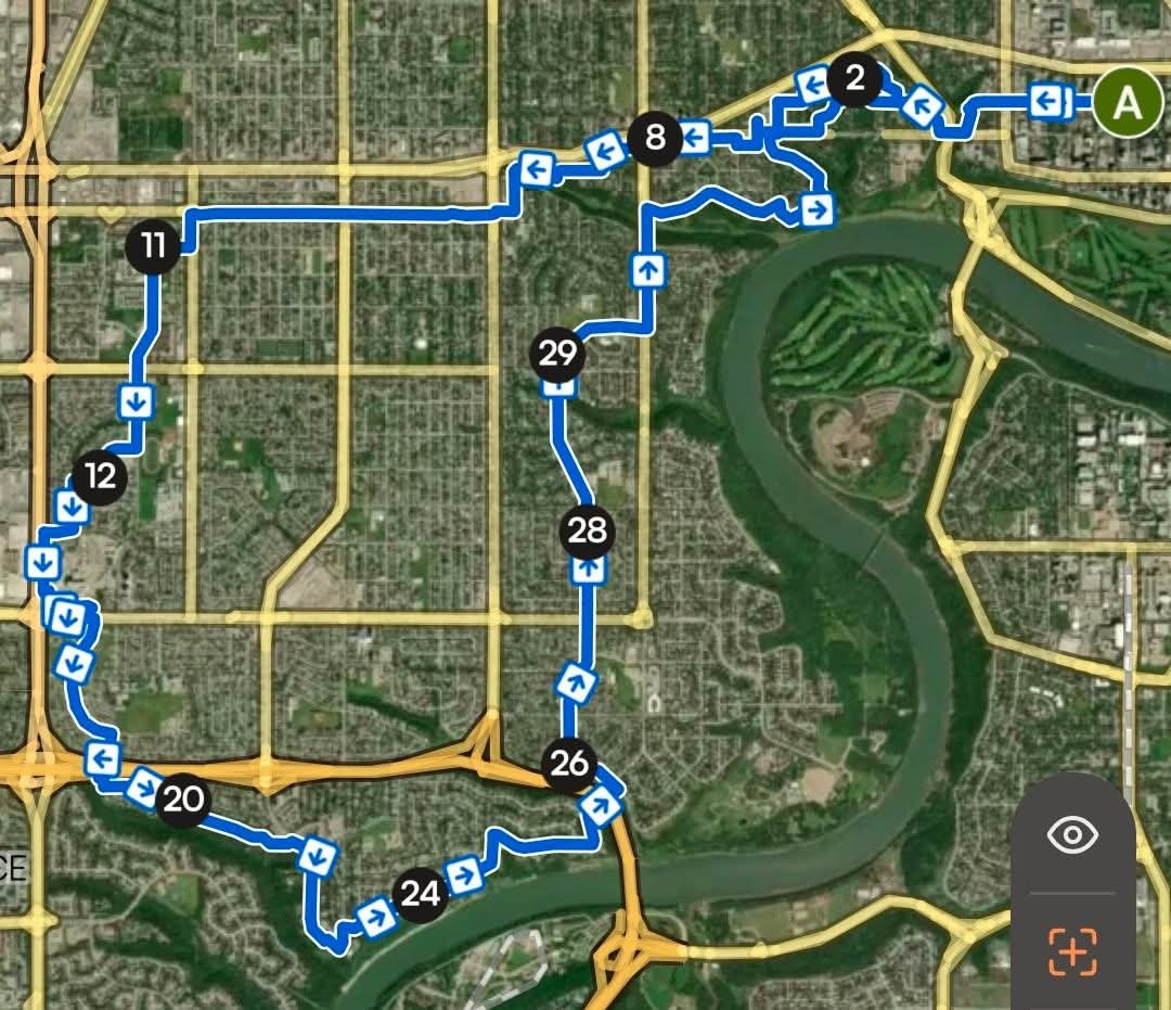peaceavebike's tweet photo. Wednesday September 16 - Going West!

Tonight, we go west. How west? So west. You'll need your lights and jackets! And bring a spare tube because you never know!

All paved, no hills. Did I even design this route?

Counterclockwise for anyone joining en route. https://t.co/CK3CXTPeoX