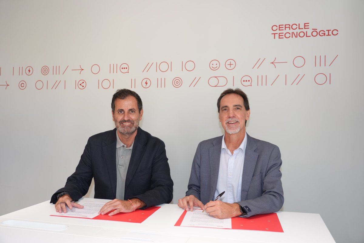 ONCECatalunya's tweet photo. ✍️ @Fundacion_ONCE ha signat un conveni de col·laboració amb el @C_Tecnologic per impulsar iniciatives orientades a la recerca i el desenvolupament inclusiu tant de les tecnologies de la informació i la comunicació, com de la modernització dels sectors d'activitat de l'economia tradicional.