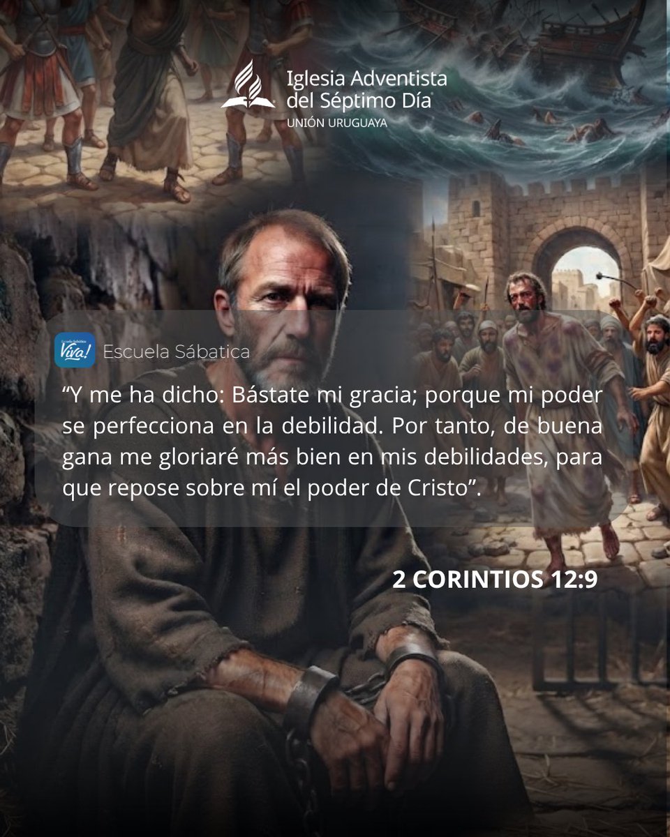 dadgab_2002's tweet photo. SUFRIENDO A CAUSA DEL EVANGELIO

Pablo no se jactaba de logros, sino de sus cicatrices por Cristo. El poder de Dios se muestra en nuestra debilidad. ¿Sufres por el evangelio? Él te sostiene. Invita a un amigo a estudiar la Biblia: https://t.co/tNaIyIqaxy

#adventistasuruguay https://t.co/x4apoOXsrq