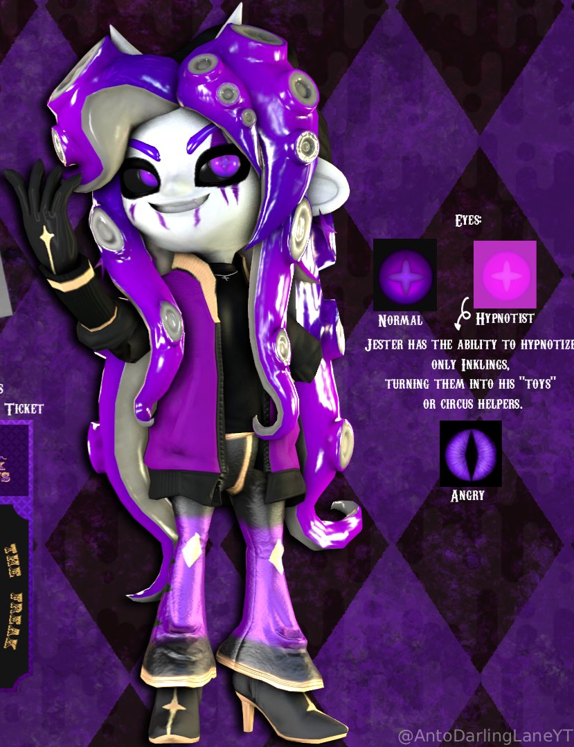 AntonellaO21663's tweet photo. The Three Clowns? 🎪
Of course! ✨️

#thefrekcircus #thefreakcircuspierrot #thefreakcircusharlequin #thefreakcircusjester #pierrot #harlequin #jester #tfc #splatoon https://t.co/B0y3WqLGJe