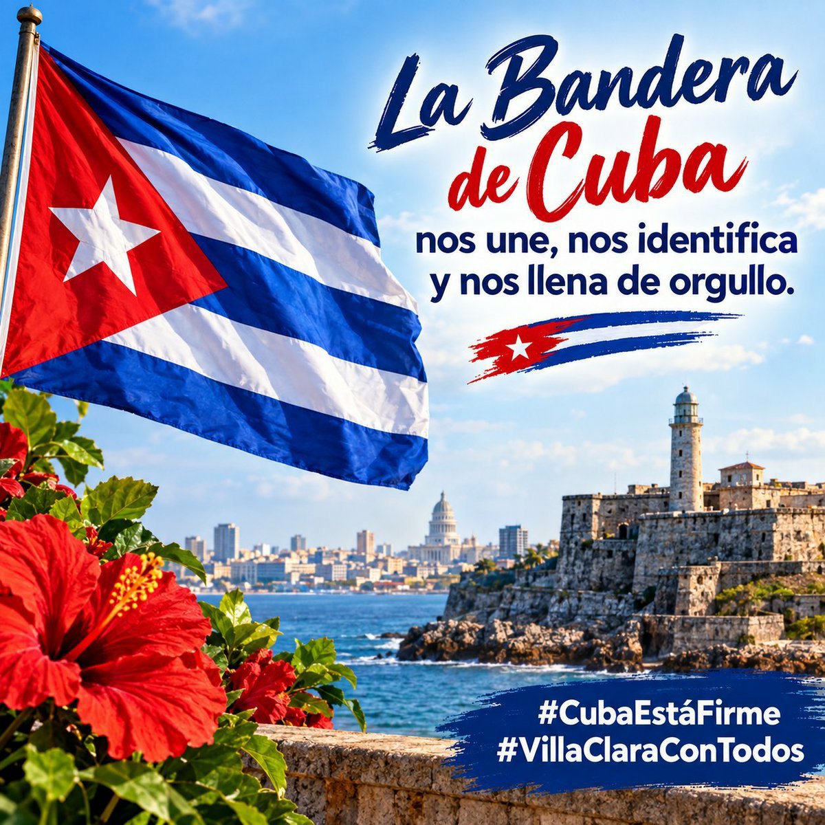 Katy760428's tweet photo. Nuestra bandera ondea alto, uniendo corazones y llenándonos de un profundo orgullo por esta tierra. ¡Viva Cuba! 
 #CubaEstáFirme https://t.co/N0WImnZJBK