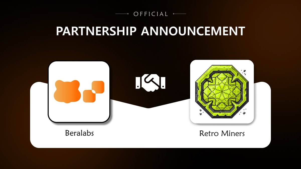 Bera_labs's tweet photo. Labs meets @RetroMiners🤝         

We’re bringing something back to the community.      

Raffle live in Discord⌛ https://t.co/vQx8nhuXqm