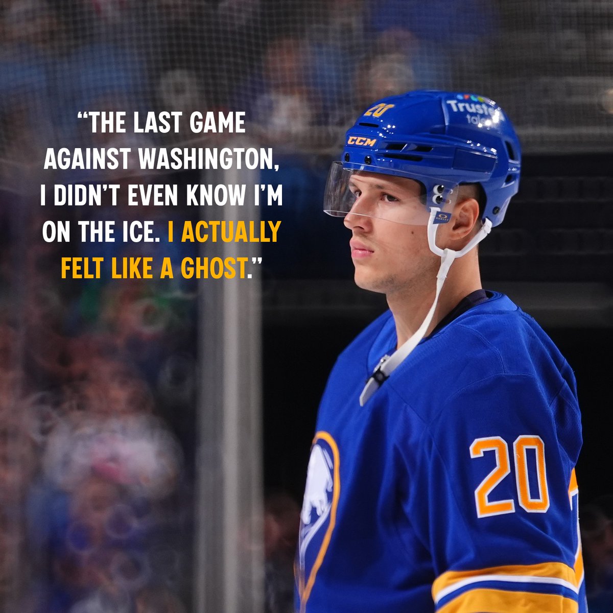 BuffaloSabres's tweet photo. Last year, a blood clot ended Jiri Kulich’s season. 

What followed was a journey filled with doubt and fear about his future.

Now, fully healthy and cleared to play hockey again, Jiri pulls back the curtain on his recovery. Read his full story → https://t.co/DamJfsDm6z